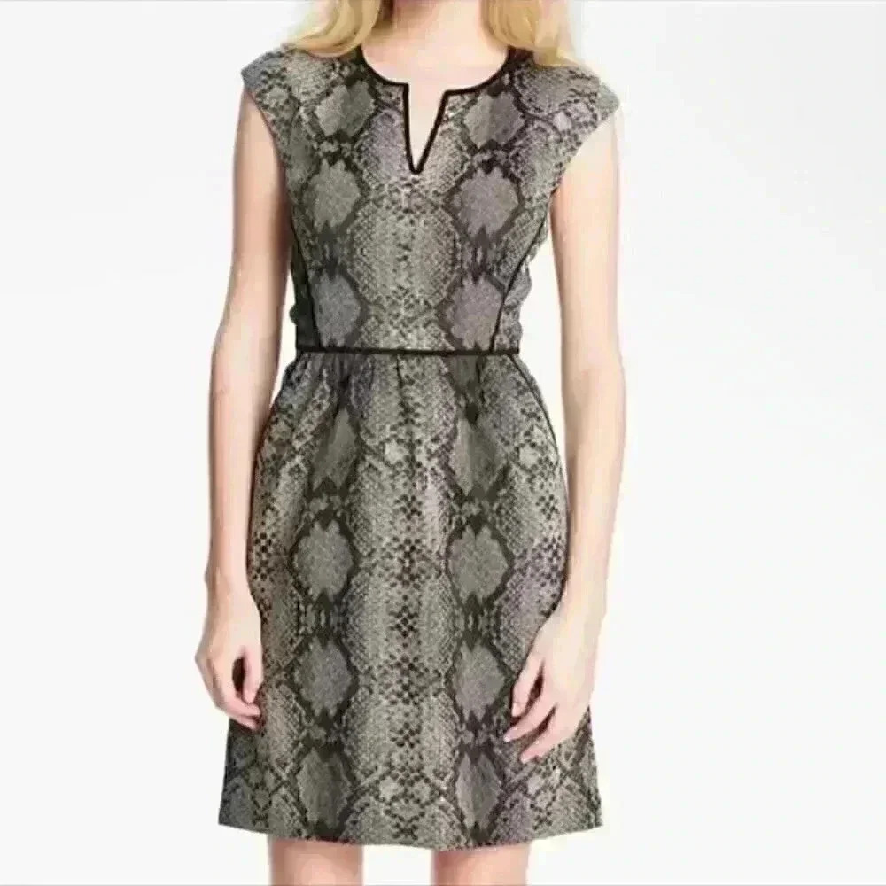 Rebecca Taylor Snake Print Sheath Dress in size 2